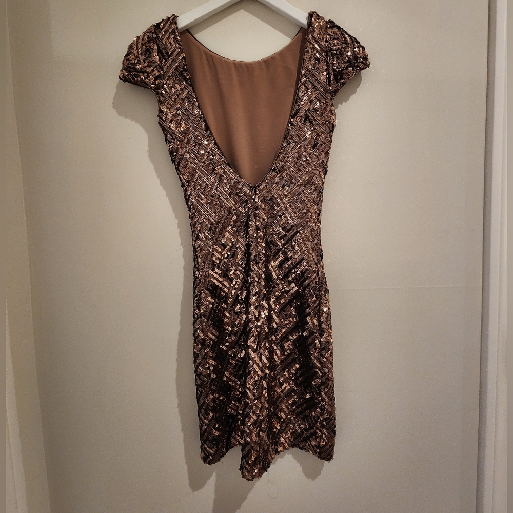 Gold Sequin Dress - XS - Picture 5 of 6